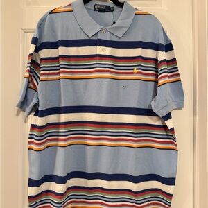 Polo Ralph Lauren Men’s XL NWT Colorful Striped Short Sleeve Shirt Vintage